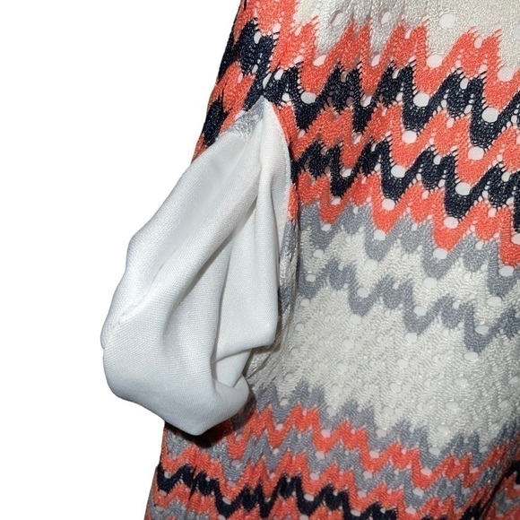 Sharagano Chevron Crochet Knit Tunic Midi Dress Sz. 10. - Picture 6 of 9